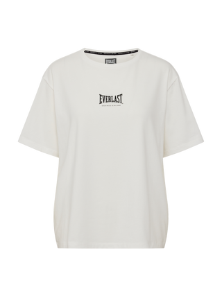 Everlast® Sport EVERLAST Womens SS Oversized Iconic Cotton Stretch Tee T-shirt White