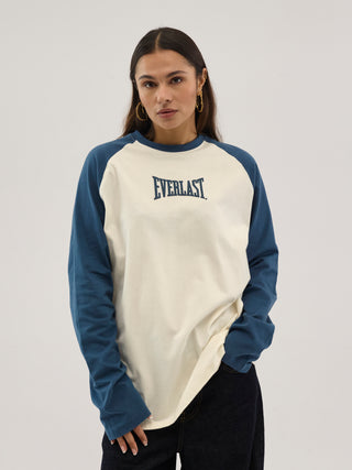 Everlast® Heavy Raglan Tee LS T-shirt White/Blue