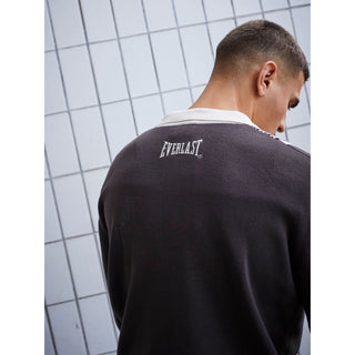 Everlast® Retro Stripe Zip Polo Knit Brown