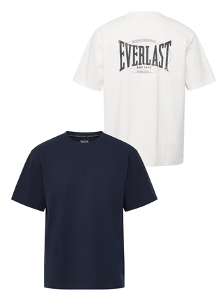 2-Pack Everlast Back Logo T-shirt – Navy &amp; White (MEN)